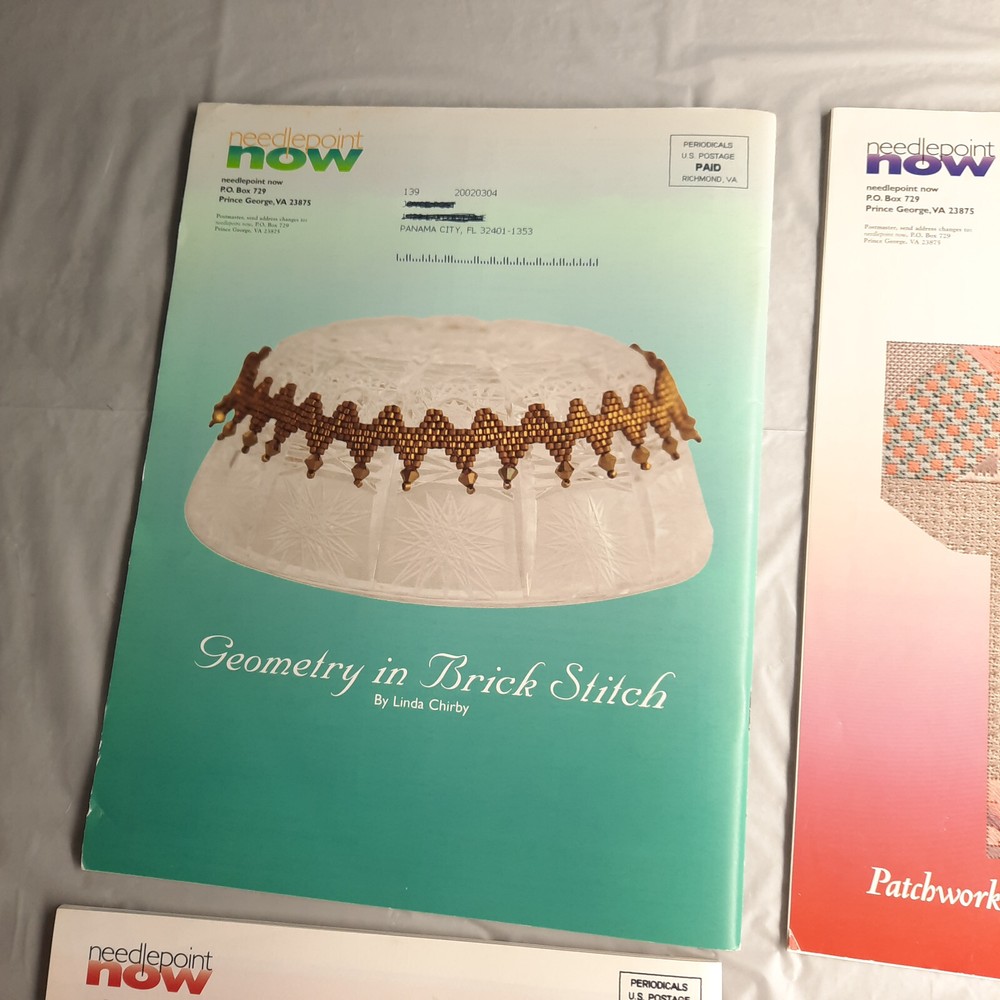 4 Needlepoint Now Magazine Issues 2001 Volume 3 - 1, 2, 3, 5