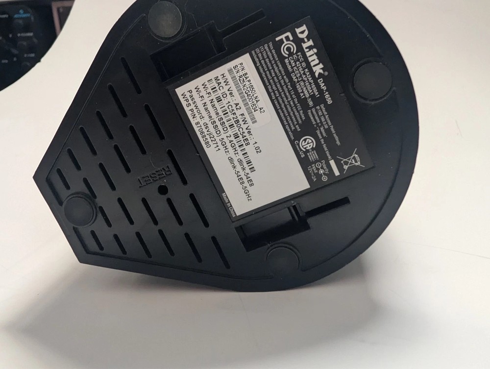 D-Link DAP-1650 A1 Wireless Router, No Power Supply