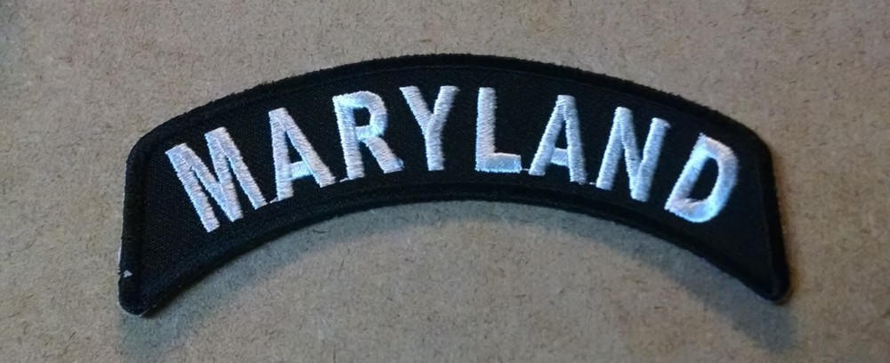 Maryland Mini Rocker Embroidered Biker Patch
