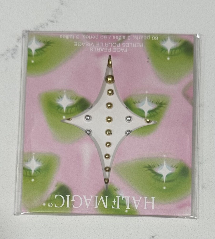 HALF MAGIC Face Pearls- 60ps- 3 sizes- Gold- Silver