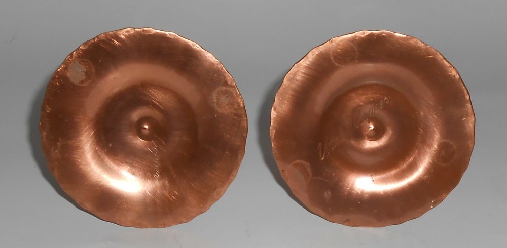 Pair Drumgold Utah Handmade Copper Candlestick Holders