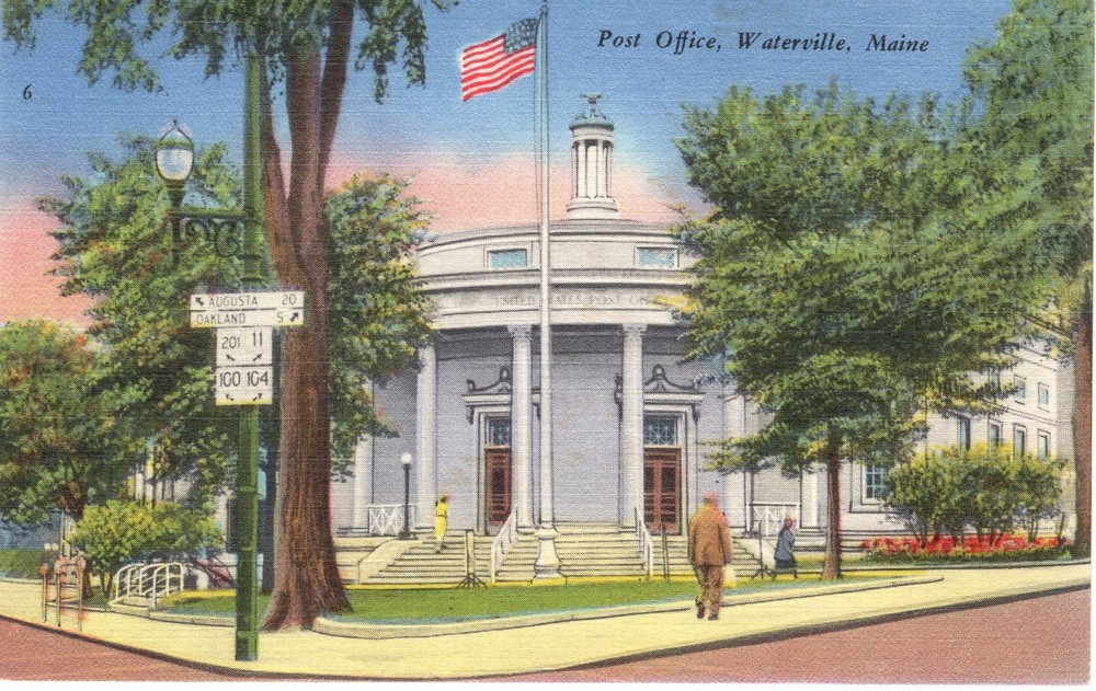 POST OFFICE, WATERVILLE, ME - PC7369