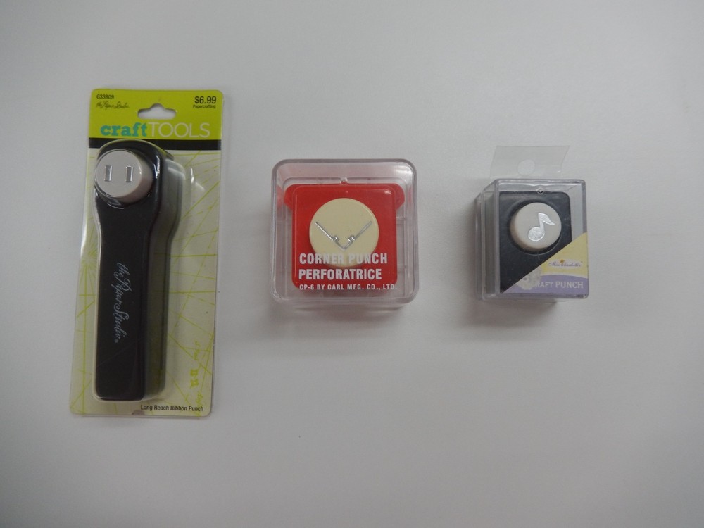 Assorted Paper Punches Set of 3 - See Description
