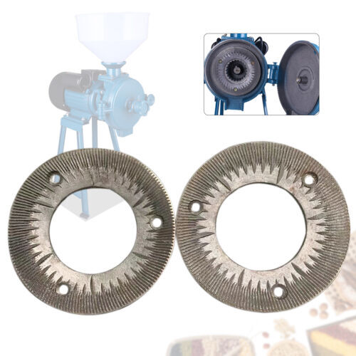 2X Replacement Grinding Discs for 3KW Electric Mill-15cm Durable Milling Sheets