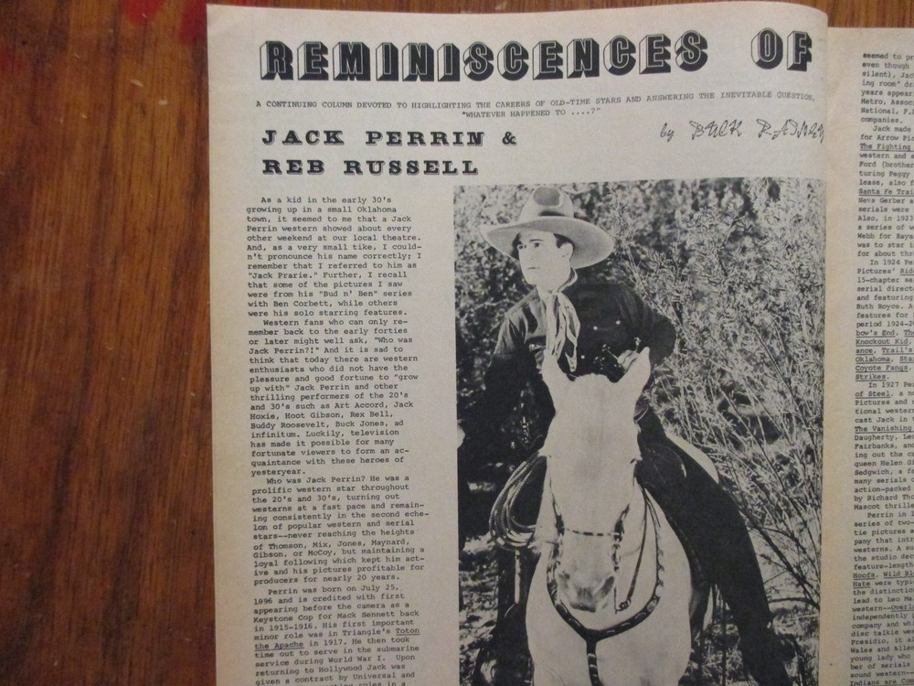 1973 "REMEMBER WHEN" Magazine(JOHNNY WEISMULLER/TARZAN/JACK PERRIN/FLASH GORDON