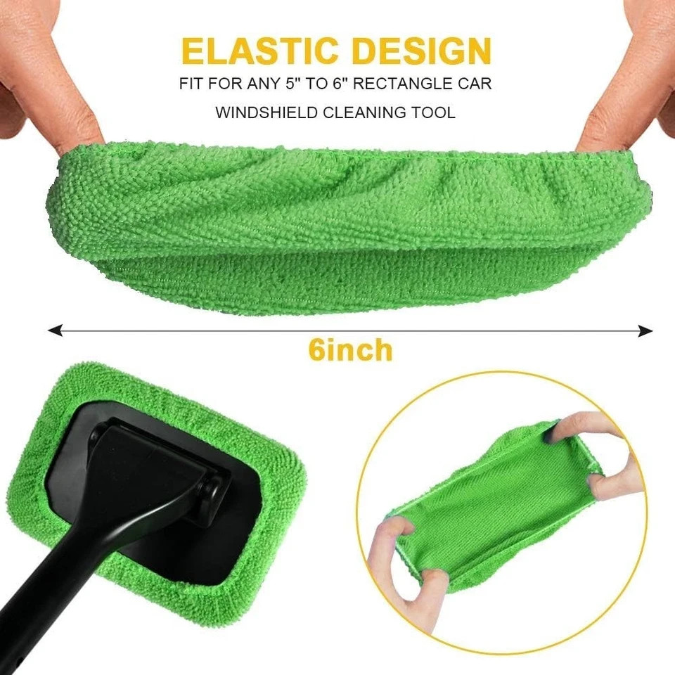 5 Pack Microfiber Replacement Bonnets for Windshield Cleaners - Eco-Friendly