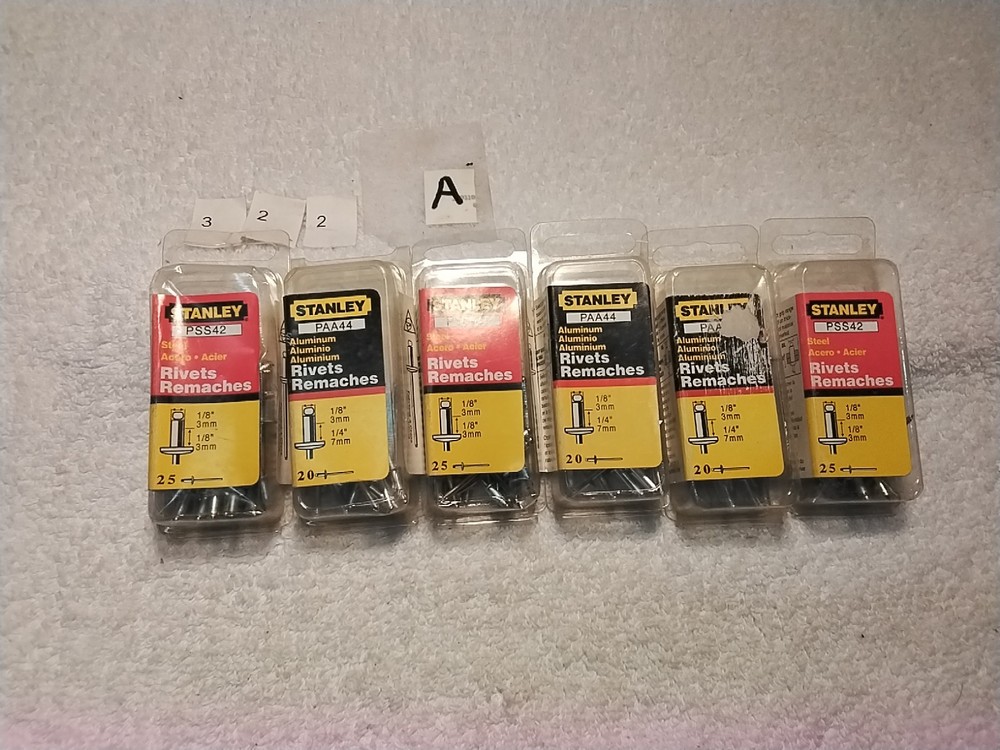 135 Pc STANLEY RIVETS ASSORTED SIZES