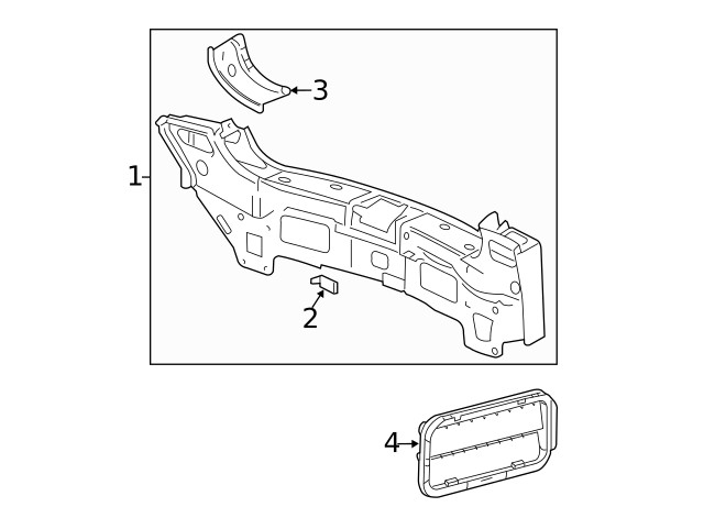 Genuine GM Rear End Panel Bracket 84052683