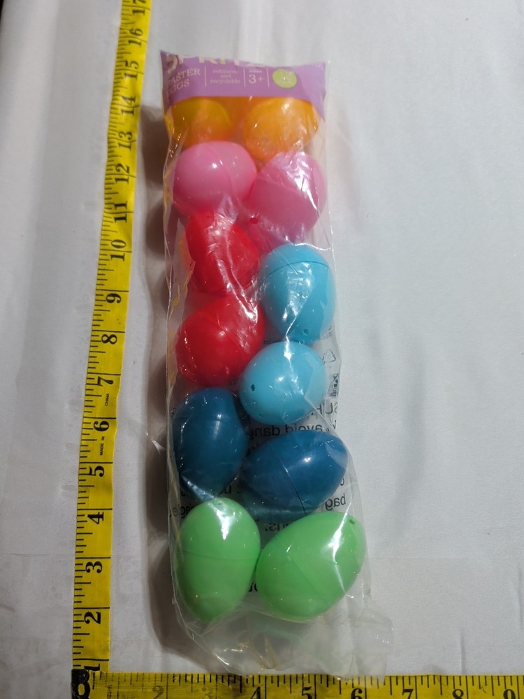 Spritz Easter Plastic Eggs 12ct Mixed Colors Fillable Plastic Egg Decor Freeship