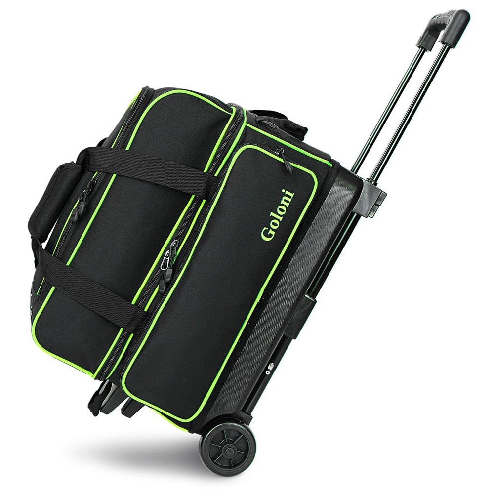 Goloni Double Roller 2 two bowling ball bag with wheels with Separate Shoe Compa