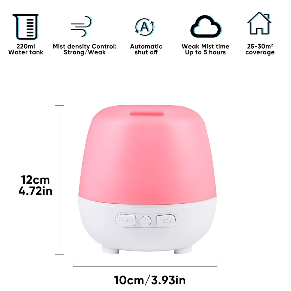 HAPPTWS 220ml Essential Oil Diffuser, Upgraded Diffusers for Whiet - 3