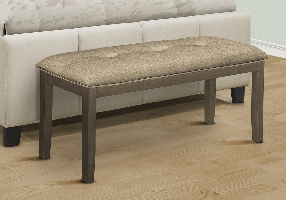 Bench, 44" Rectangular, Dining Room, Entryway, Kitchen, Hallway, Upholstered,