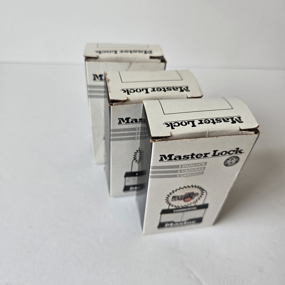 3 New Master Lock Commercial Padlocks Two Keys per Padlock