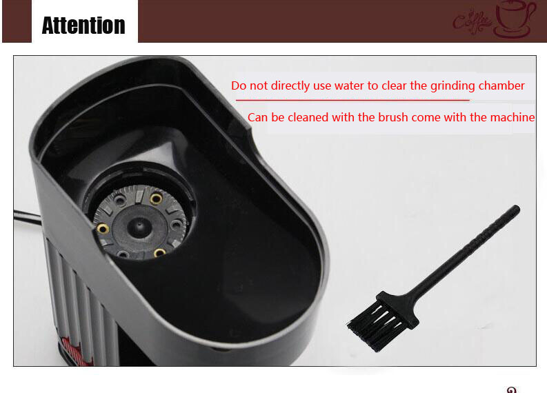 Home Mini Electric Adjustable Coffee Bean Grinder Grind Crusher Mill Grinding