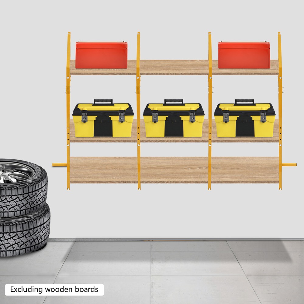 Heavy Duty 4 Pack of 3 Tier Shipping Container Shelf Brackets Container Shelves