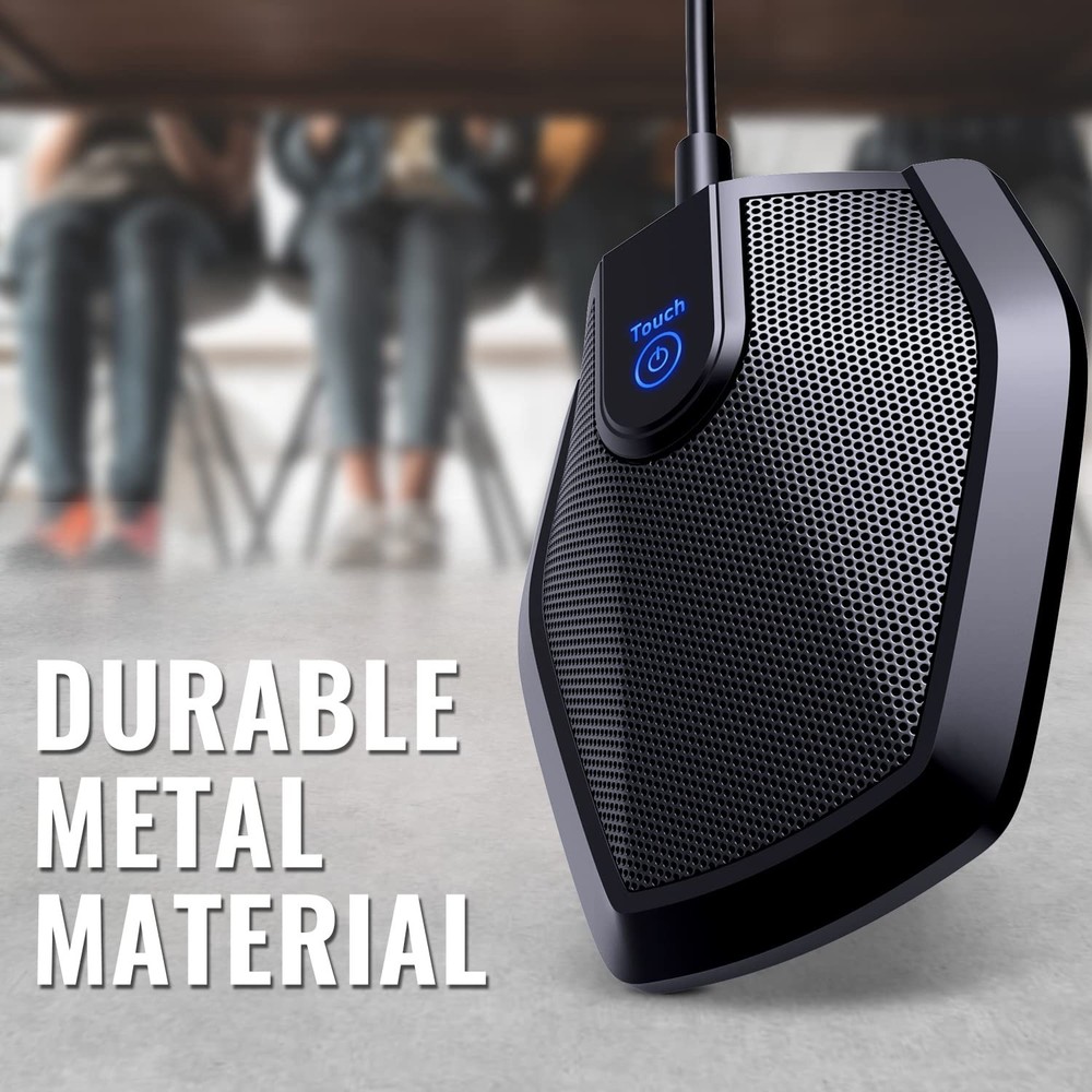 Conference USB Microphone, Omnidirectional Condenser PC Mic for Video Confere...