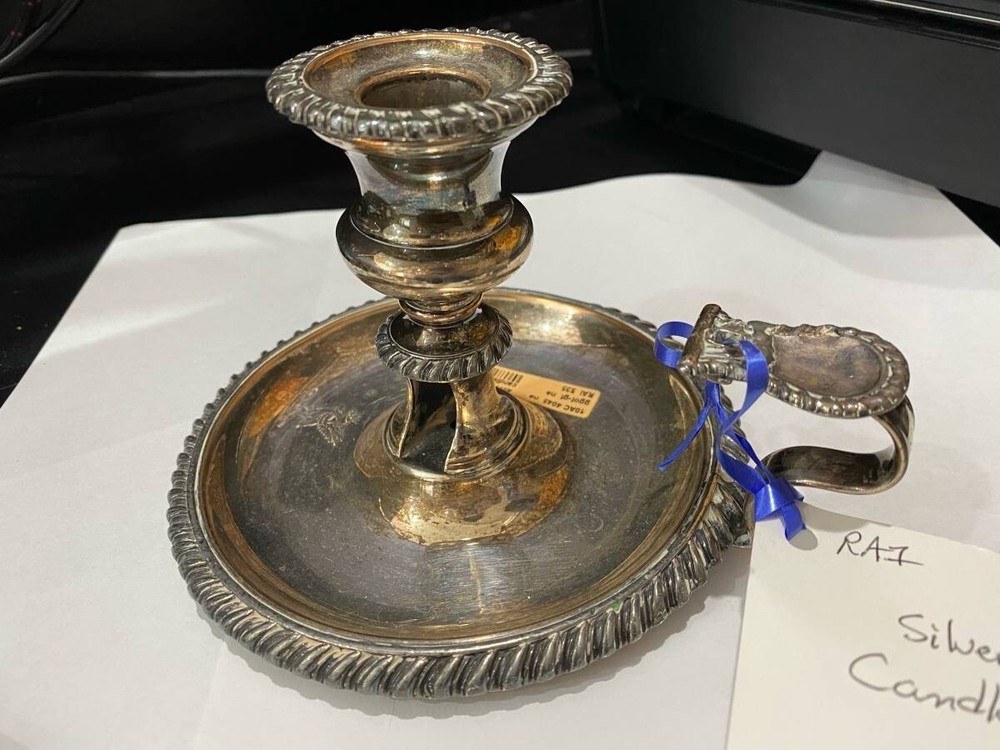 Silver Plated Chamberstick Candle Holder