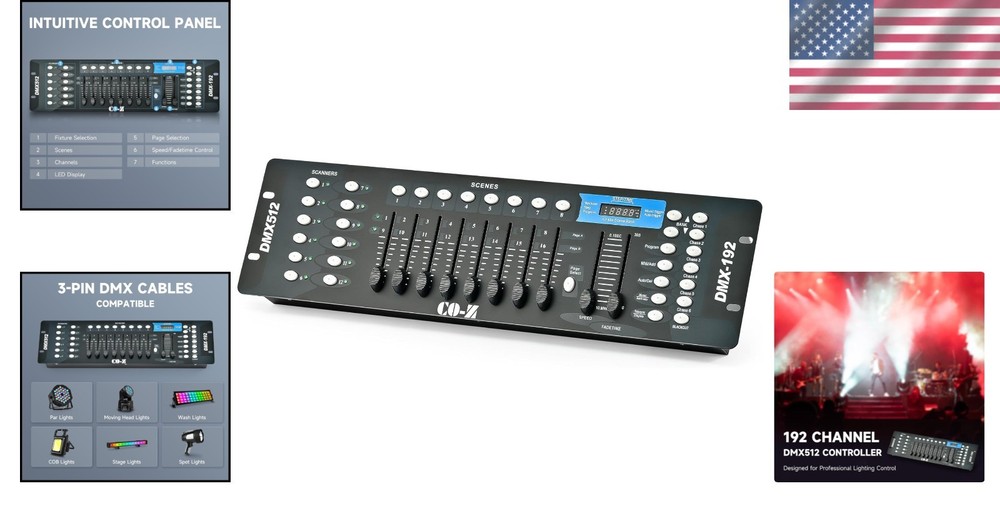 192 DMX 512 Stage Light Controller for DJs