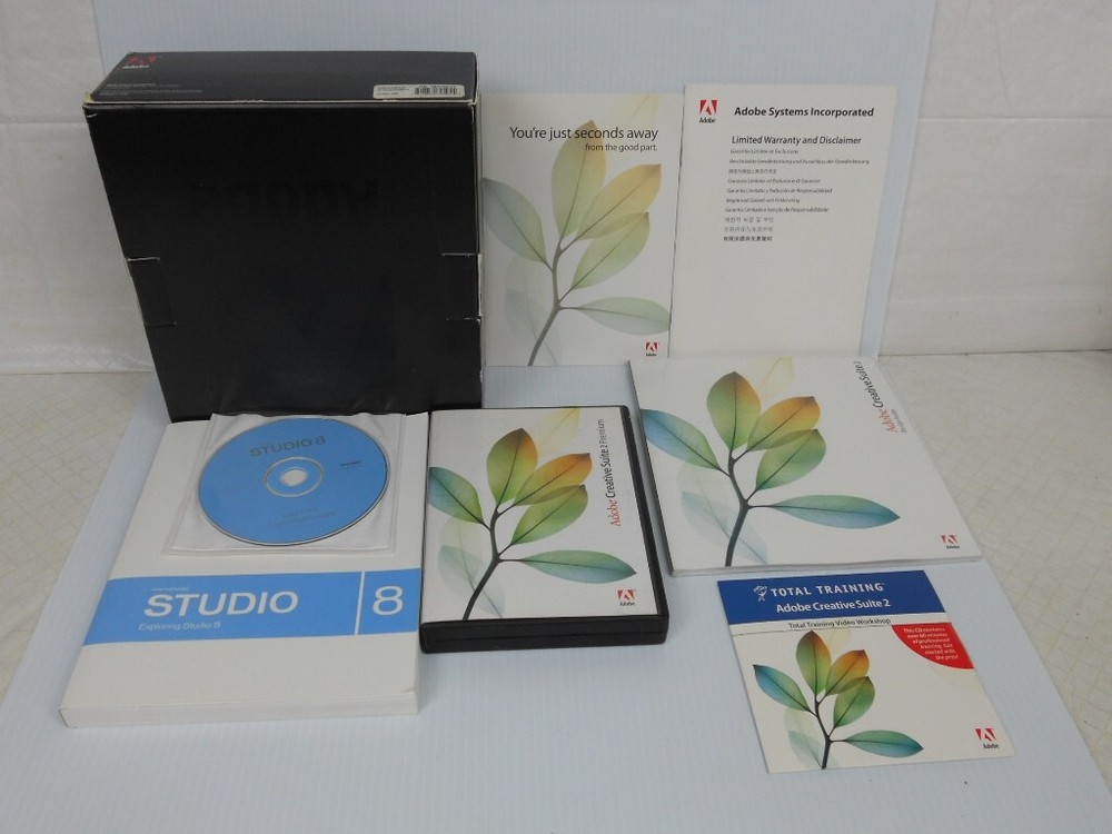 Adobe Creative Suite 2 Premium STUDIO 8 Web Bundle Windows Manuals Training Disc