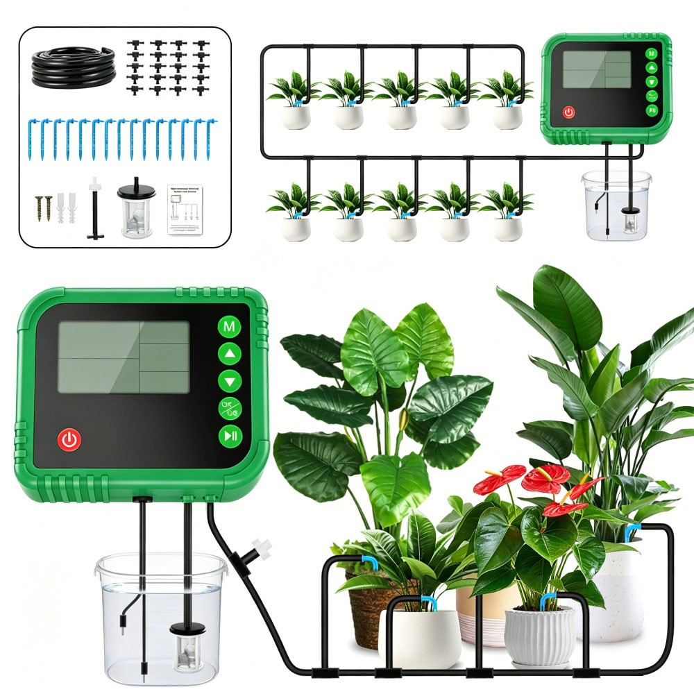 Solar Automatic Irrigation System Plant Watering System Kit with Timer
