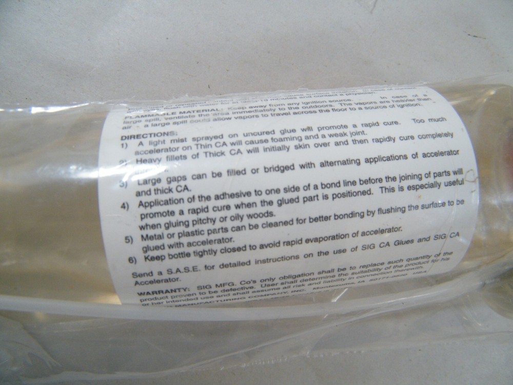 SIG KWIK-SHOT & GREAT PLANES PRO CA ACCELERATOR ACTIVATOR