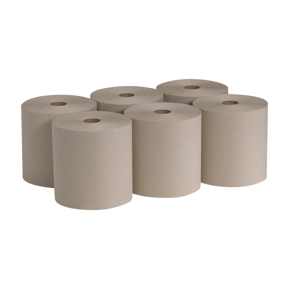 Pacific Blue Basic Recycled Hardwound Paper Towel Rolls 26301 6 Rolls GP 8”x800’