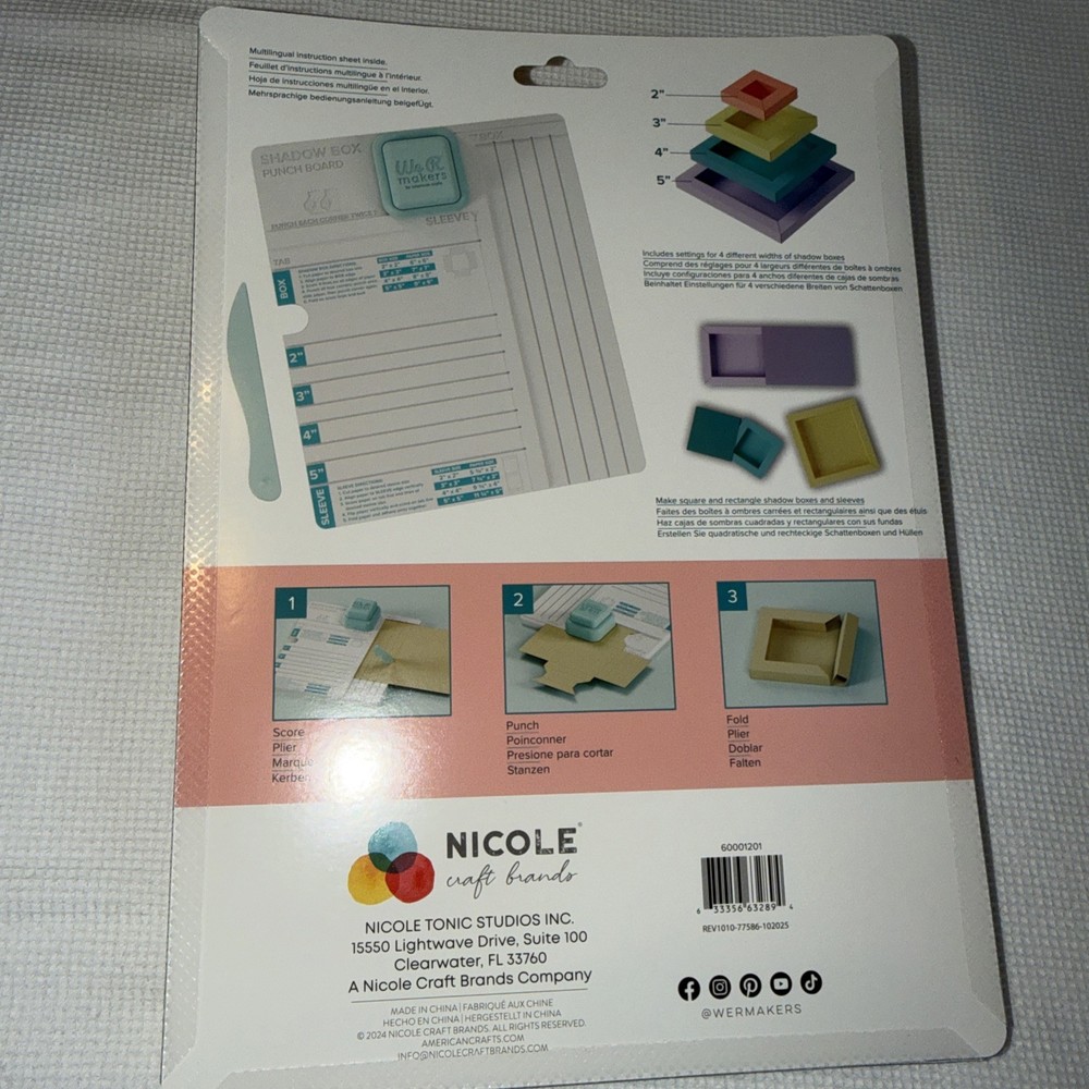 We R Punch Board-Shadow Box New