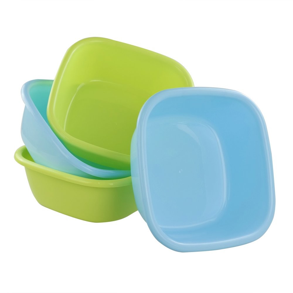 8 Quart Plastic Small Wash Basins 4pack