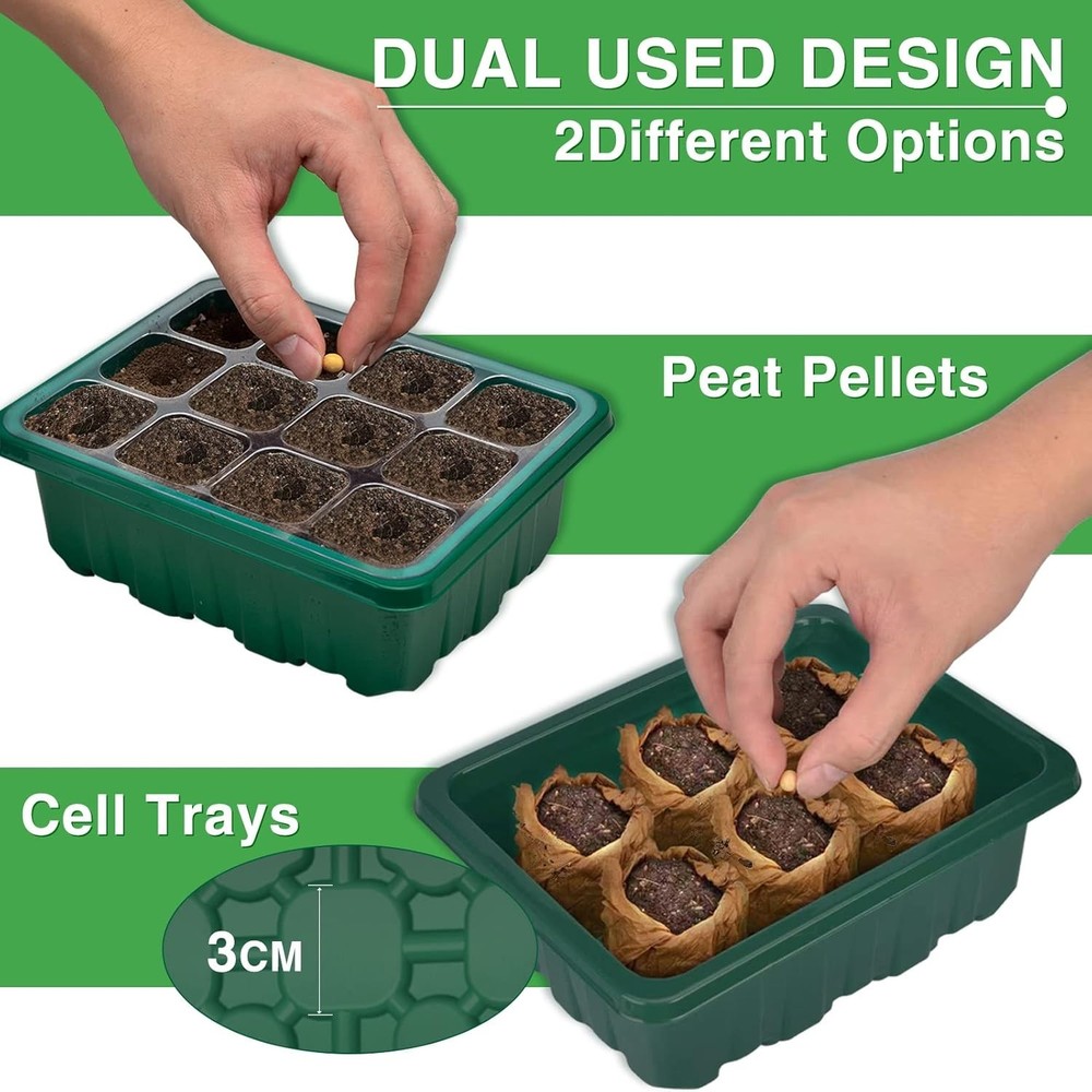 Complete Seedling Starter Kit with Timing Controller & Grow Light – Gift Boxed