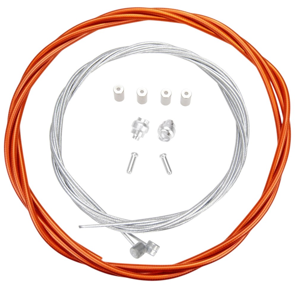 Basic Bicycle Brake Cable Kit for BMX/MTB - CLEAR RED