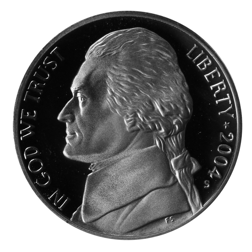 2004 Gem Deep Cameo Proof Peace Nickel Roll 40 US Coins