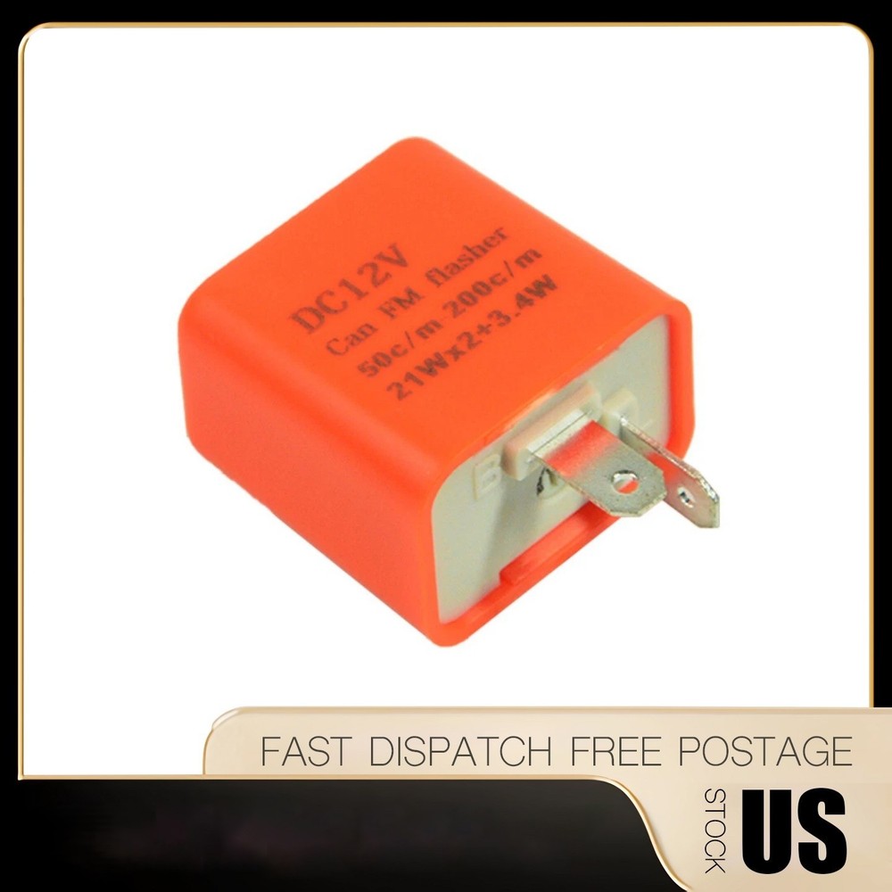 For LED Adjustable Motorcycle Flasher Relay Turn Signal Indicator Flash 2Pin 12V