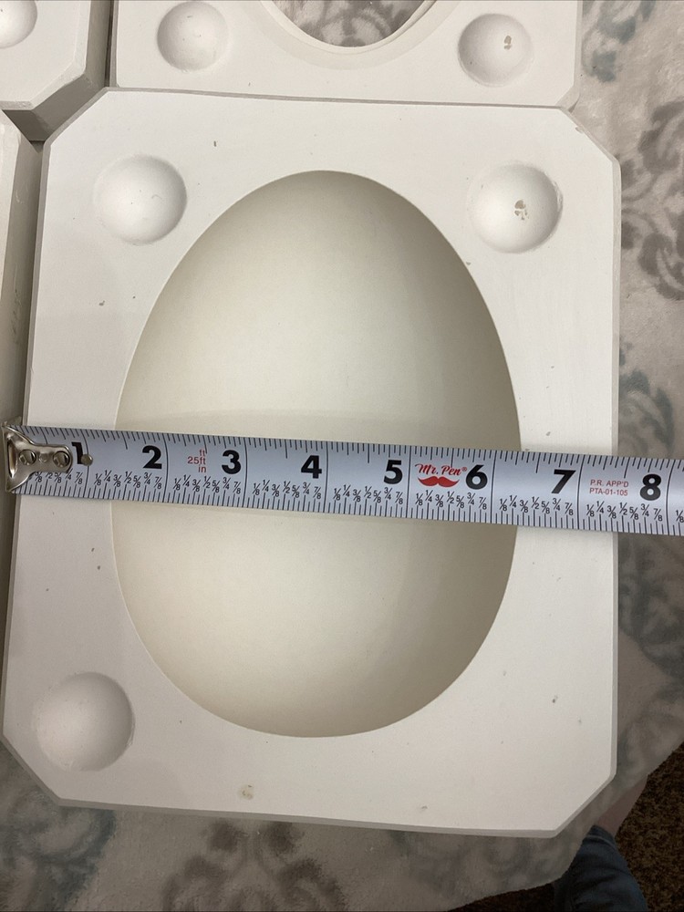 VTG Cramer HC#173 Large Plain Egg Box Candy Dish 2 Molds Ceramic Slip Cast Mold