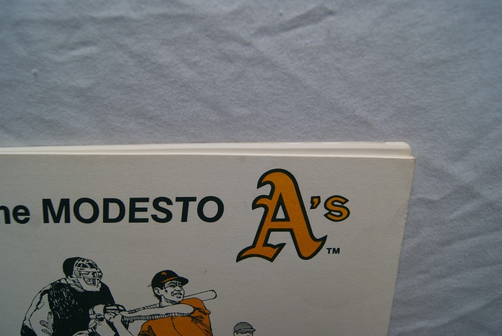 1987 modesto a's official souvenir program unscored