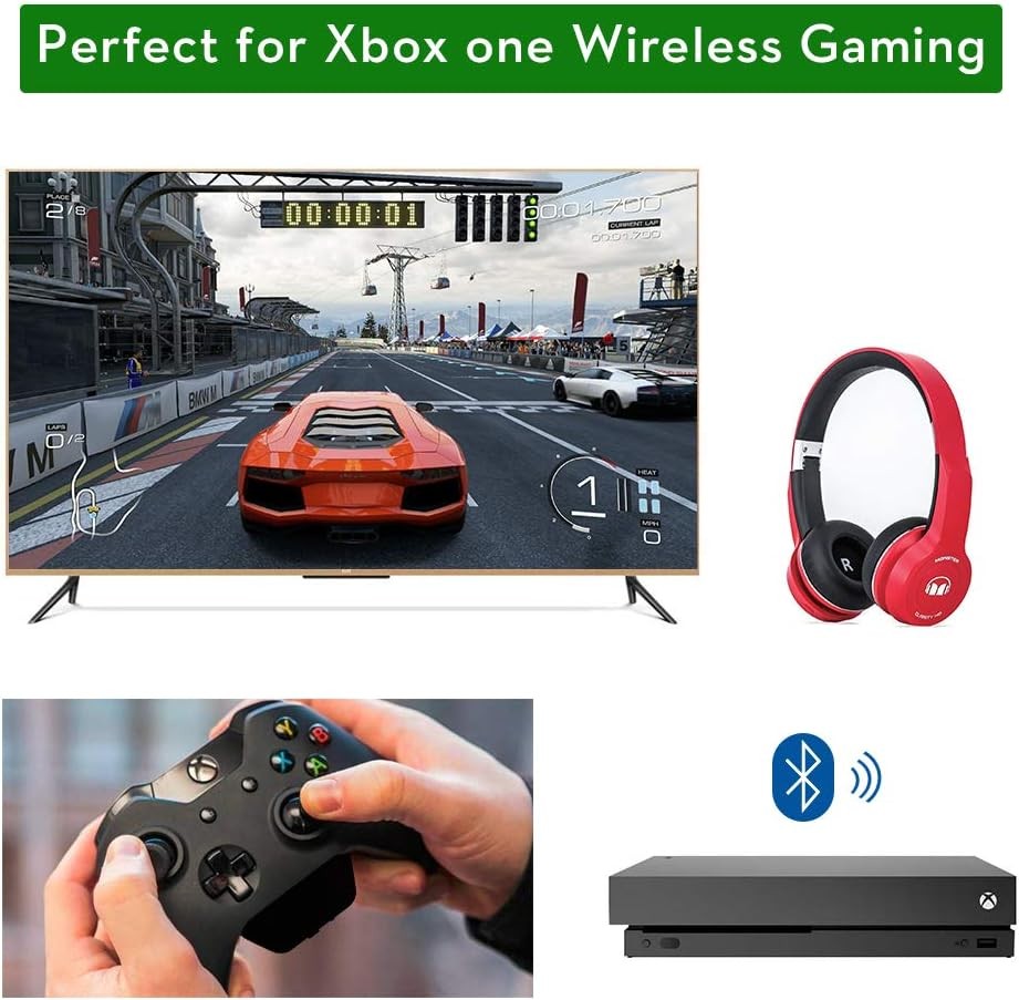Uberwith Bluetooth Transmitter Dongle for Xbox Controllers - Stereo Black