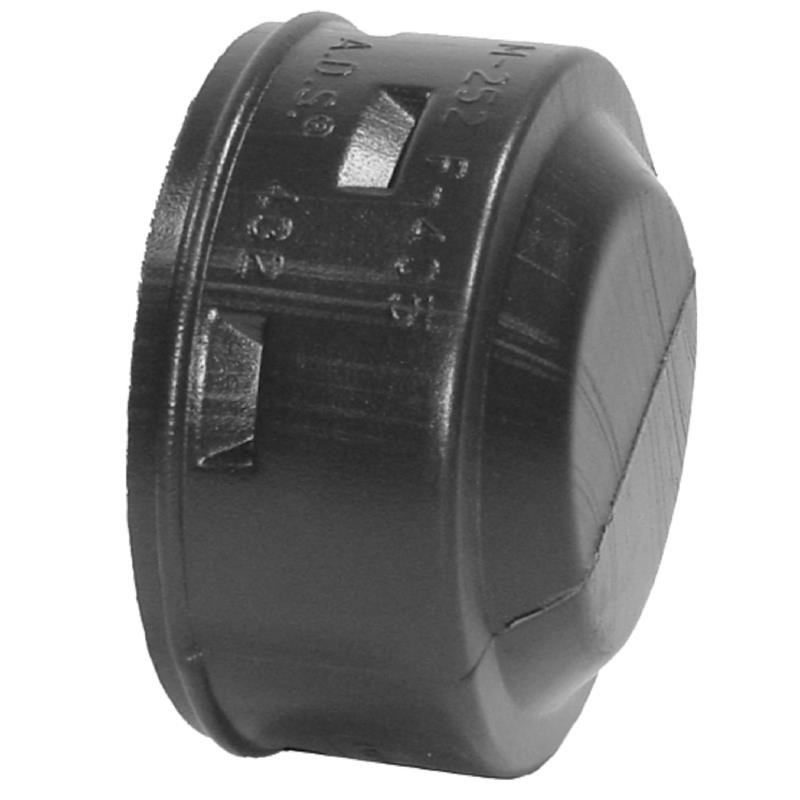 ADS 0332AA Polyethylene Black Snap Solid End Cap 3 Dia. x 2 D in.