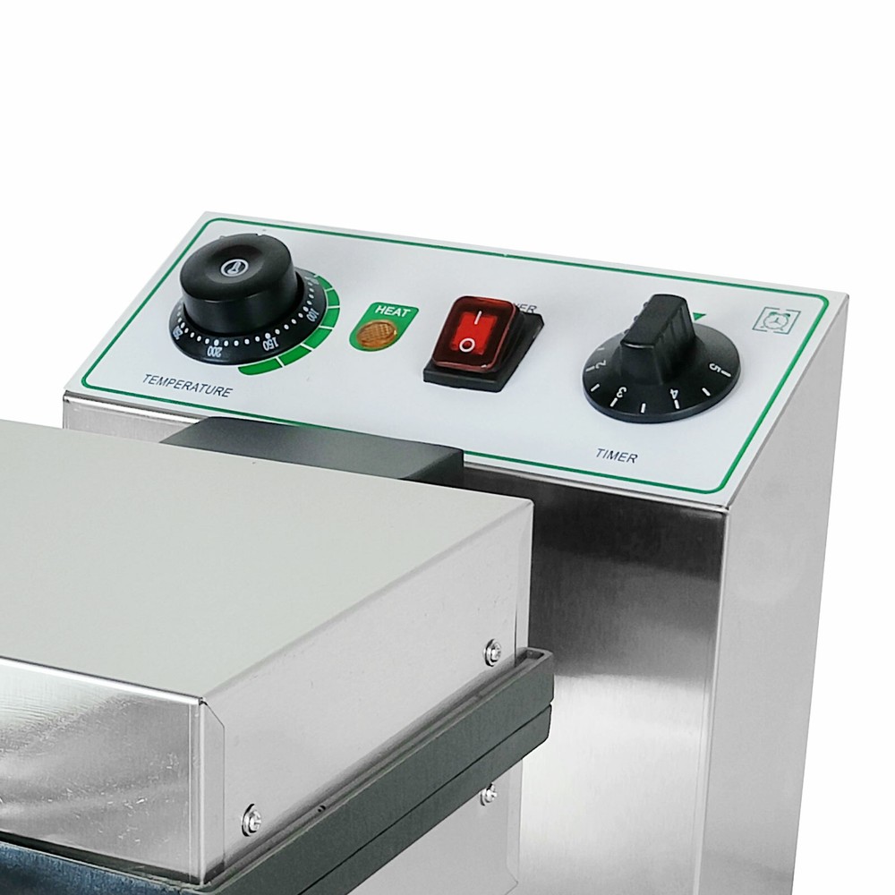 1200W Electric Egg Waffle Maker Double-Sided Heating Considerate Design Silver