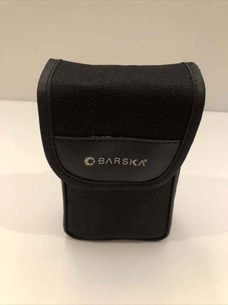 Barska 10x25 Compact Binoculars with Compass & Case Good Used Condition