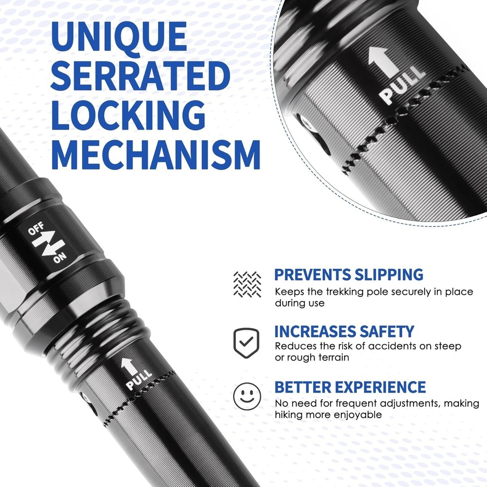Tactical Survival Walking Staff - Unique Locking System