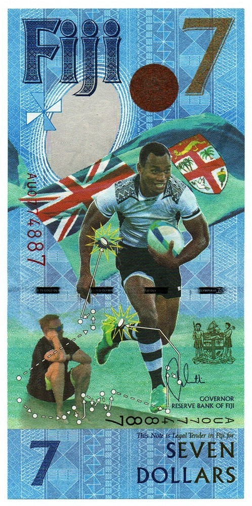 Fiji $7  Seven Dollars 2017 Commemorative Gem UNC