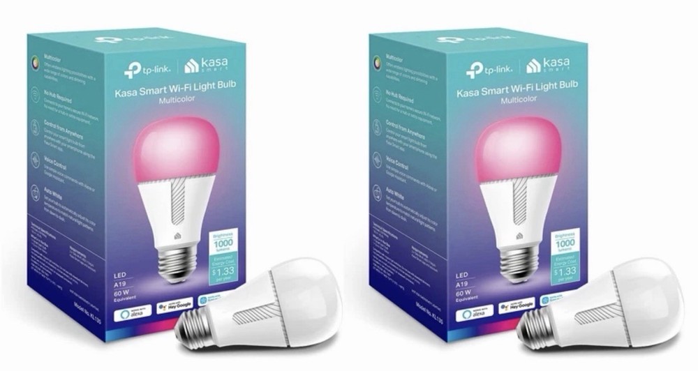 2 Pack New Kasa TP-Link Smart KL135 Light Bulb Full Color Changing Dimmable WiFi