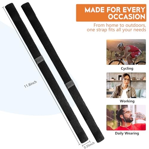 Adjustable Glasses Strap, 3-Pack Black Nylon Eyeglasses Strap with Secure