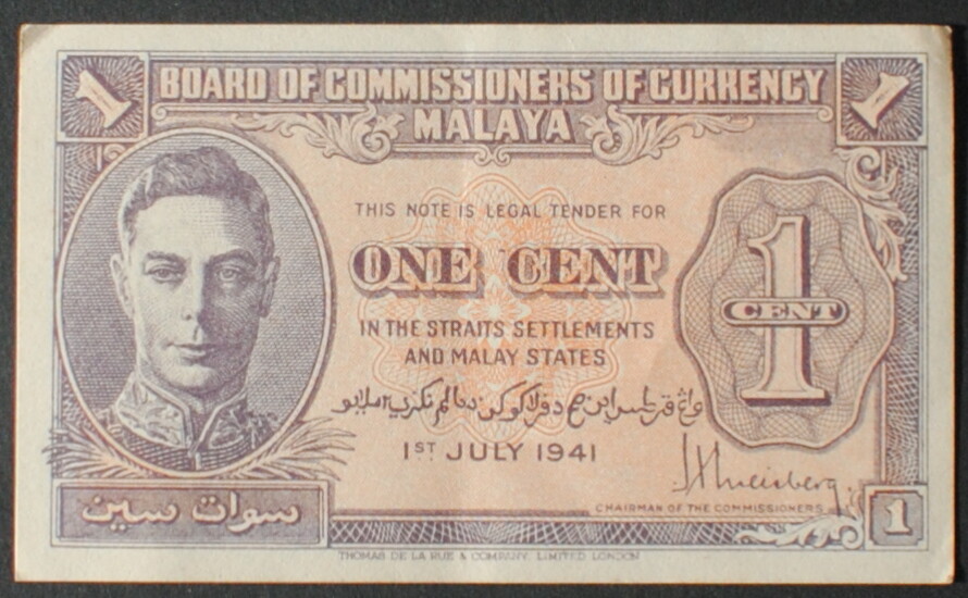 Malaya P6 Cent XF