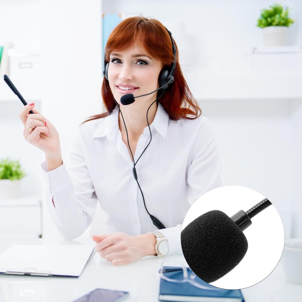20 Pcs Foam Microphone Windscreen Set Black Stage Cover