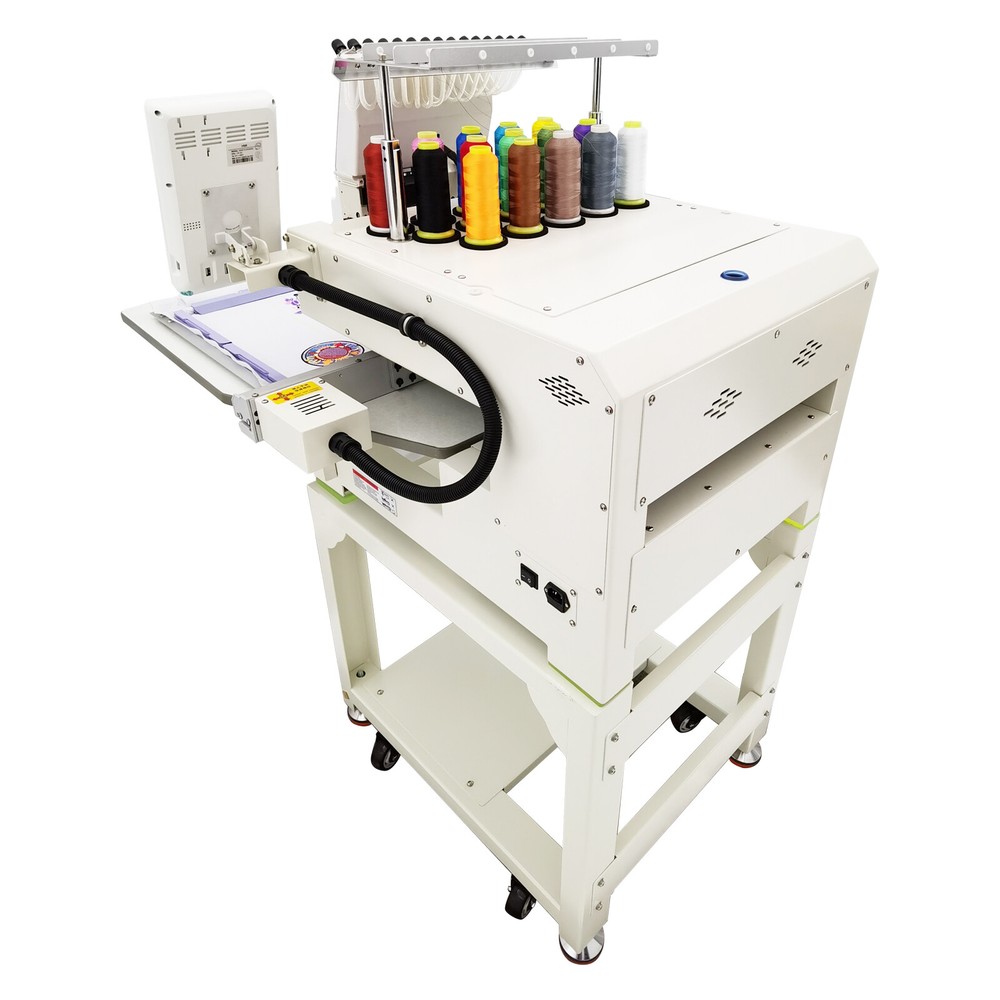 Single Head 15 Needle Embroidery Machine High Speed Automatic Stitchwork Pattern