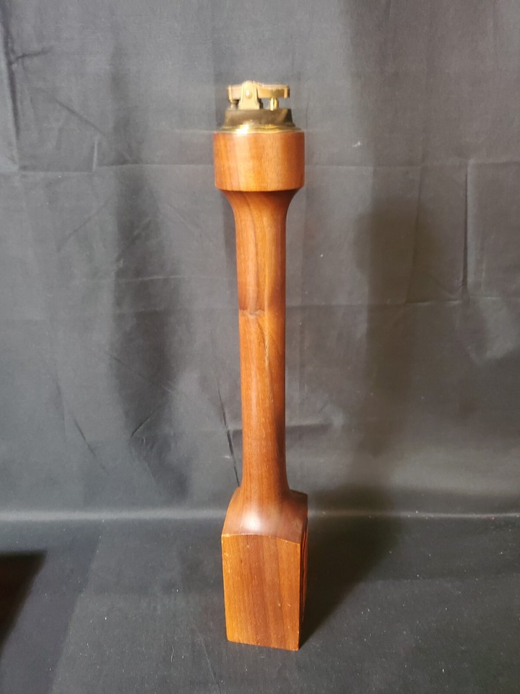 Mid-Century Modern Teak Table Lighter & Matching Trinket Box
