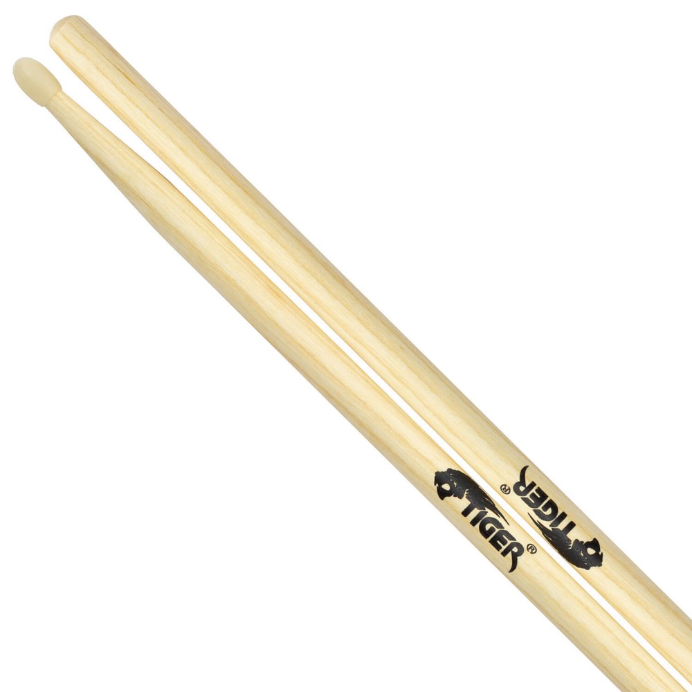 Tiger Hickory Drumsticks with Nylon Tips