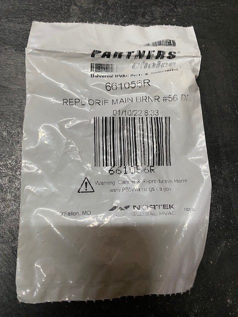 661056R Nordyne Lp Burner Orifice OEM 661056R - BUY MORE & SAVE!!