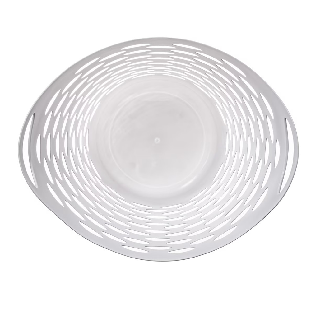 (2 pack) Mainstays Plastic Round Laundry Hamper, White, with Carrying Handles