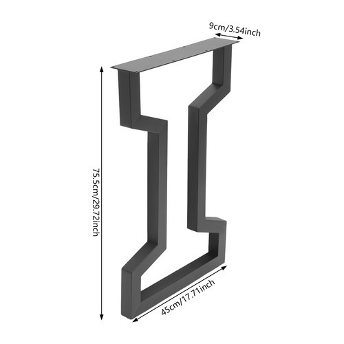 2PCS Steel Table Legs Table Frame for Coffee Table Dining Table 220.46lbs